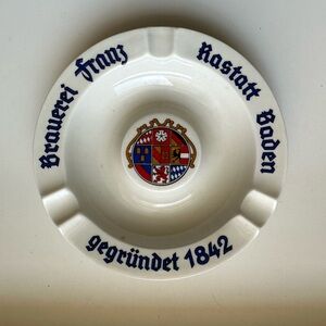 Souvenir Brauerei Franz rastatt Baden gegrundet 1842 Boehringer Cigar Ashtray